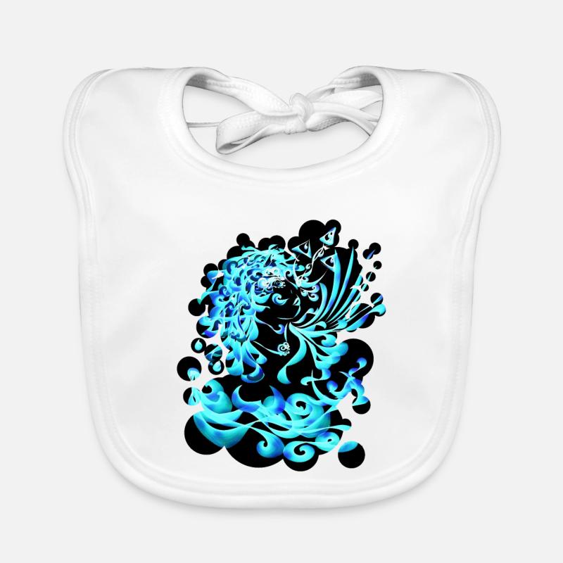 Aquarius Element Wasser cutout Baby Bio-Lätzchen