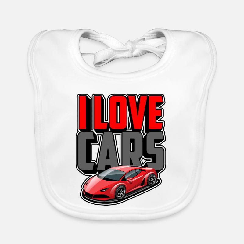Ich liebe Autos Baby Bio-Lätzchen