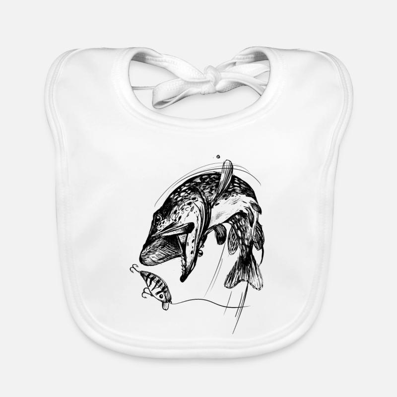 Poisson de vie ! - Tshirt de pêche Pike Attack / S Bavoir bio Bébé