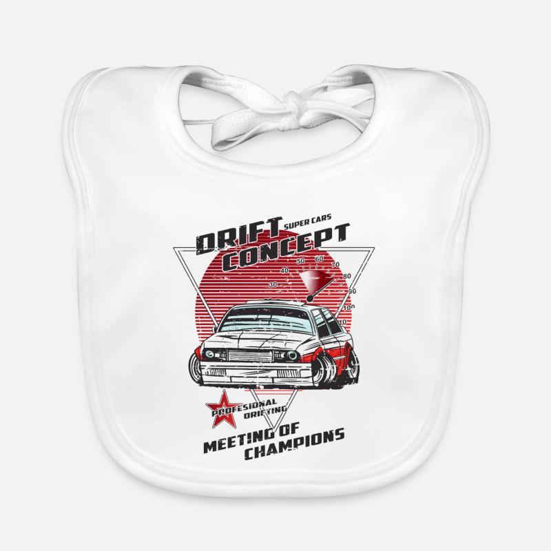 Drift Sport - Baby Bio-Lätzchen - Weiß