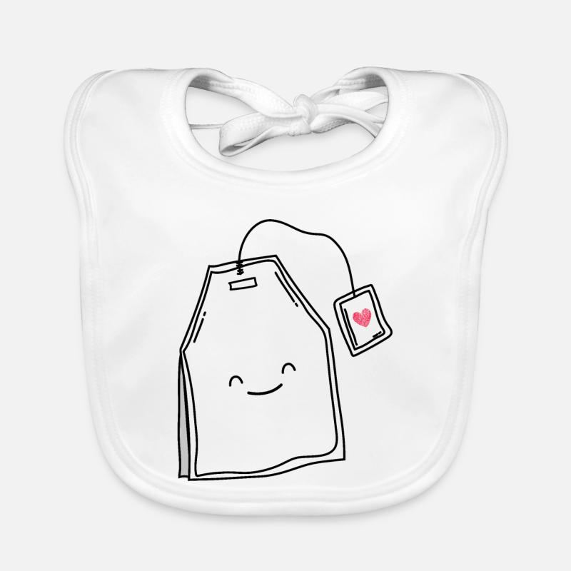 Tea lover tea smile Organic Baby Bibs