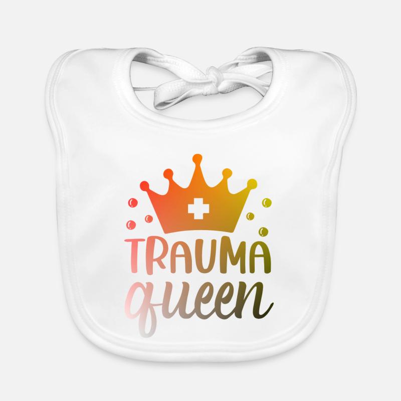 Trauma Queen Krankenschwester Baby Bio-Lätzchen