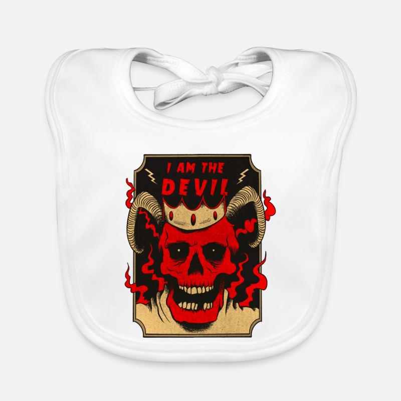 I am the devil design Organic Baby Bibs
