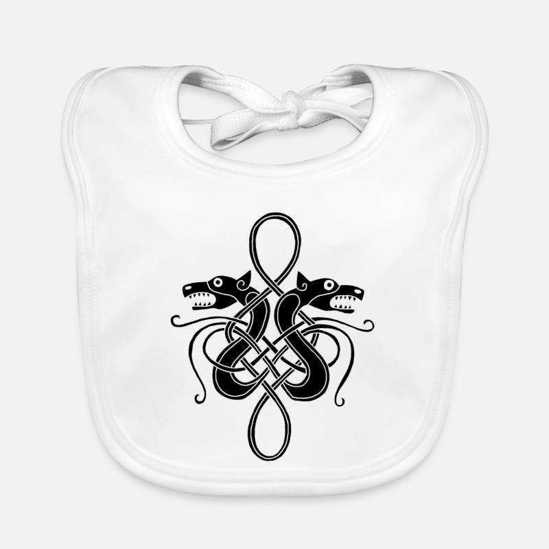 Schwarze Wikinger-Hydra Baby Bio-Lätzchen