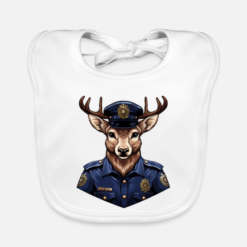 Hirsch Polizei Baby Bio-Lätzchen