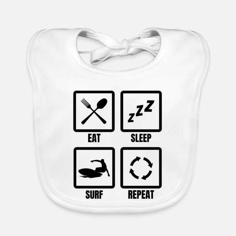 Dicton de surf Bavoir bio Bébé