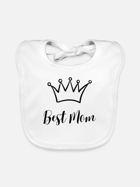 Best Mom - Baby Bio-Lätzchen - Weiß - Vorne