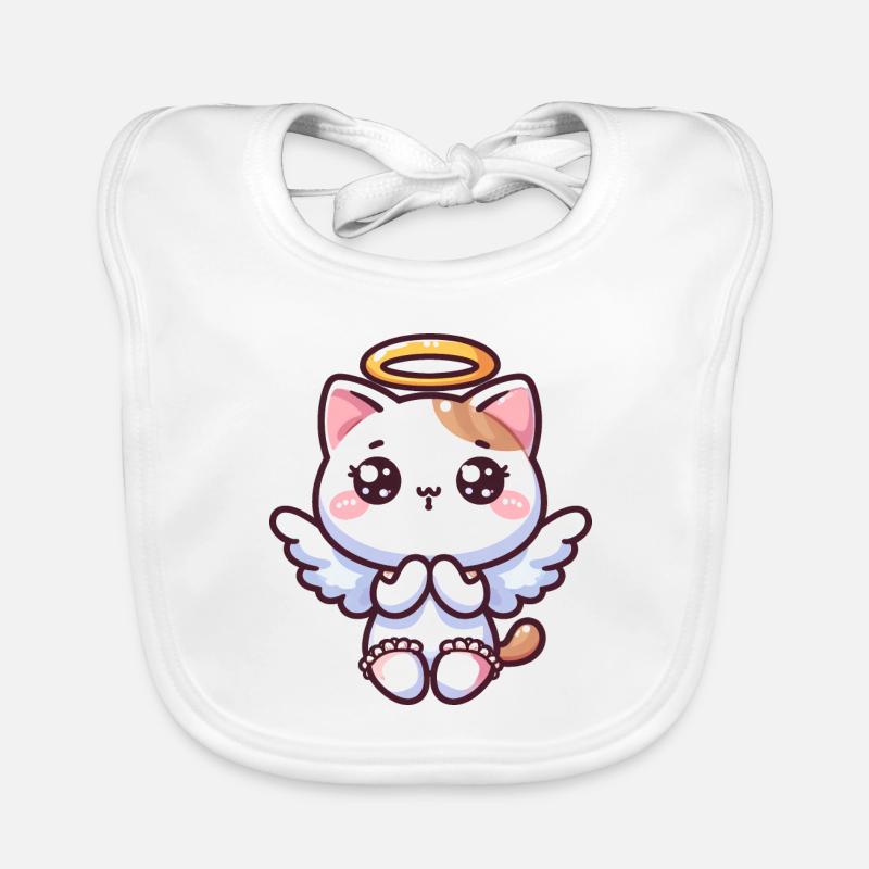 Ange Chat Anime Ange Chaton Bavoir bio Bébé