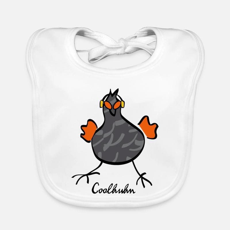 02 Poulet Cool 34 Bavoir bio Bébé