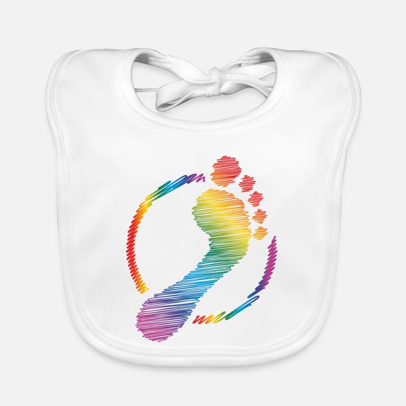 empreinte arc-en-ciel empreinte arc-en-ciel Bavoir bio Bébé
