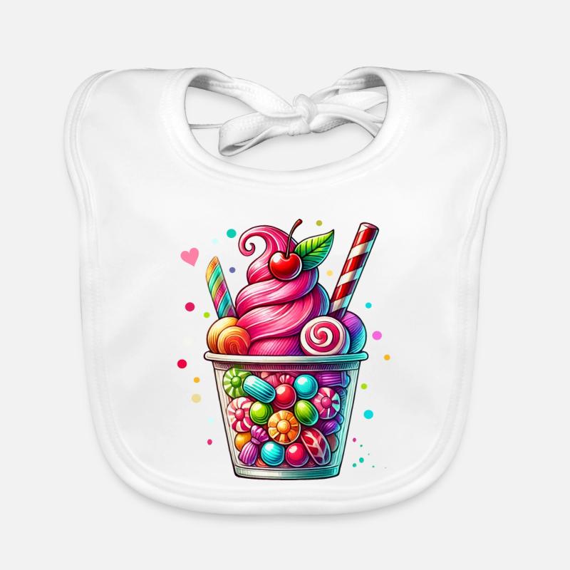 Pleasure for the Senses: Candy Milkshake Mug Organic Baby Bibs
