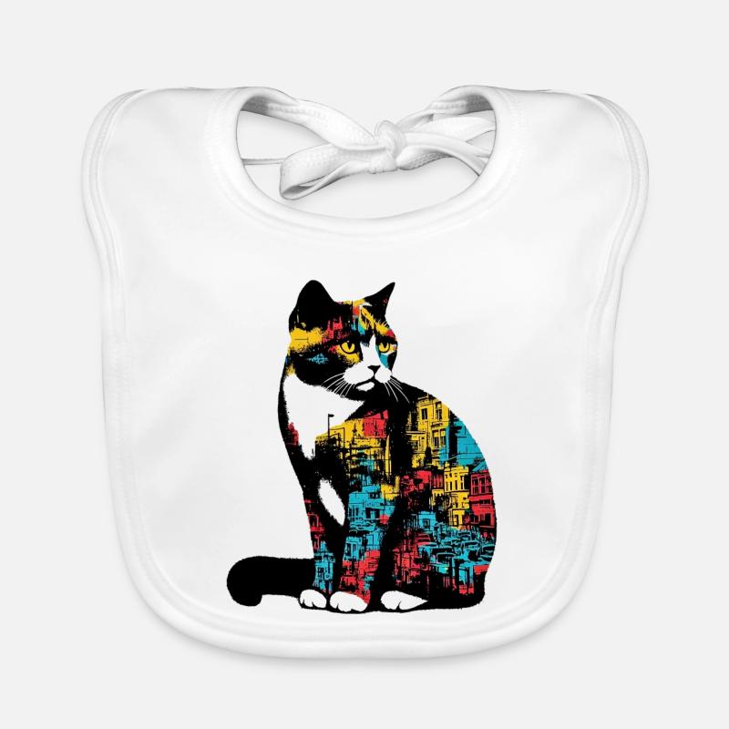 Cat Organic Baby Bibs