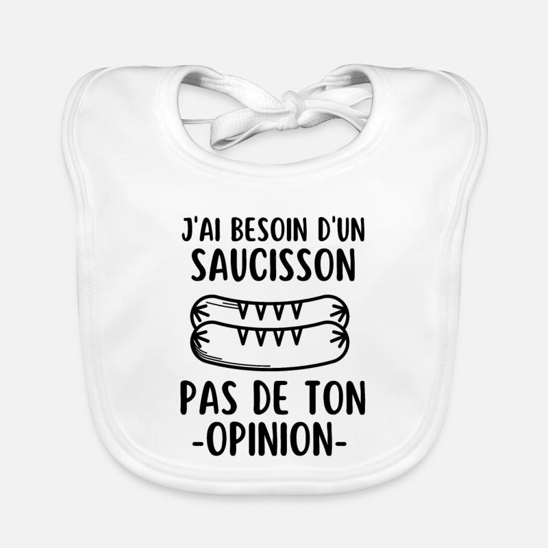 Humour saucisson Bavoir bio Bébé