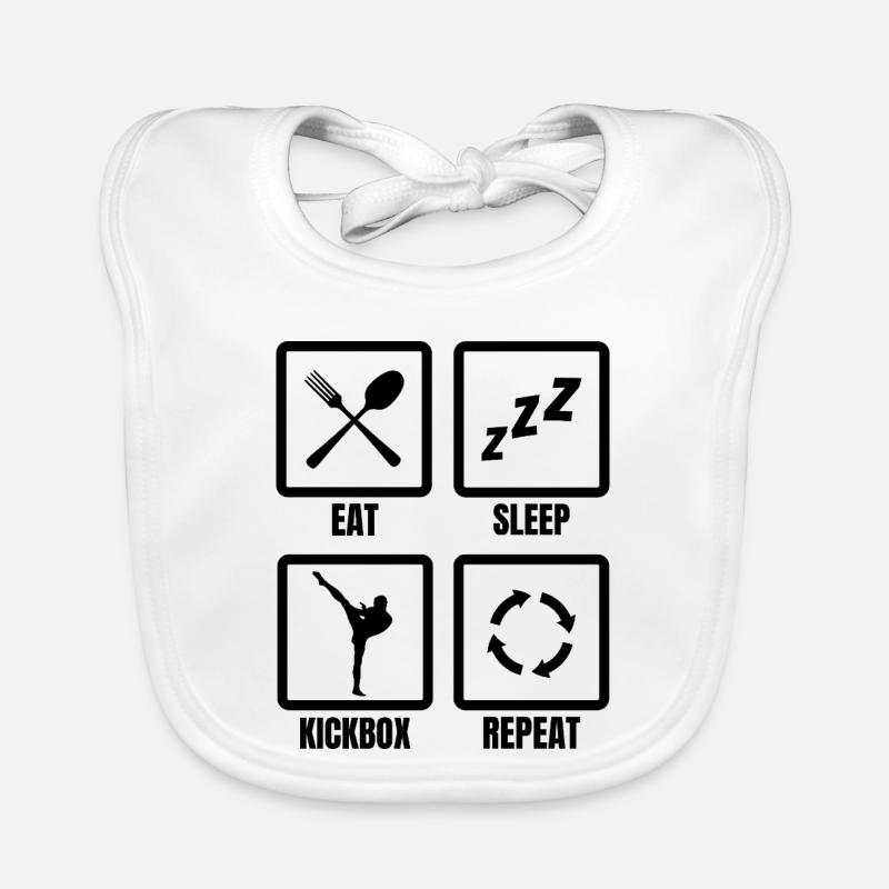 Daily routine for kickboxers Organic Baby Bibs