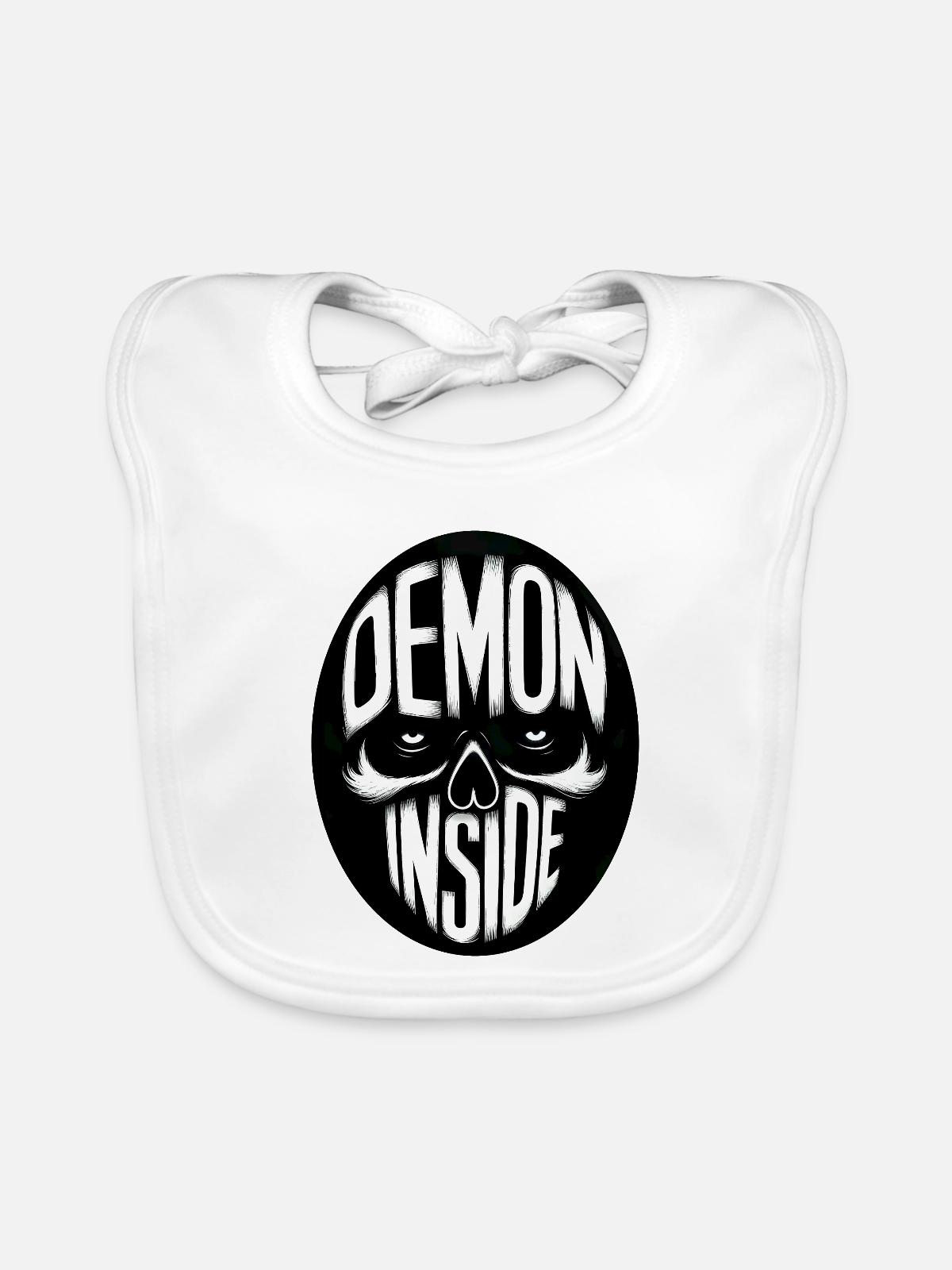 Demon inside - Baby Bio-Lätzchen - Weiß - Vorne