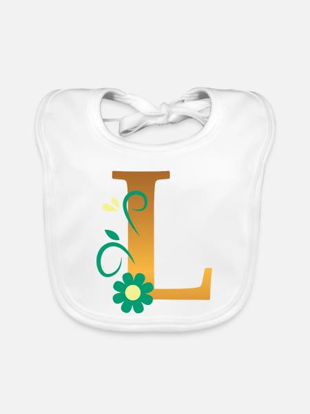 L - Baby Bio-Lätzchen - Weiß - Vorne