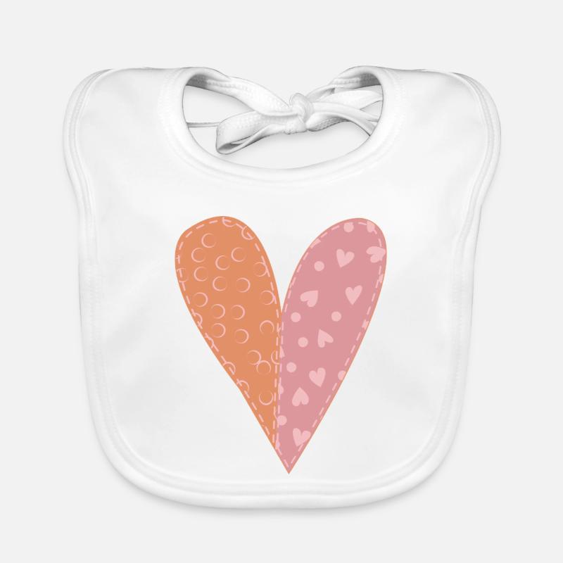 Patchwork Herz Nr. 7 Baby Bio-Lätzchen