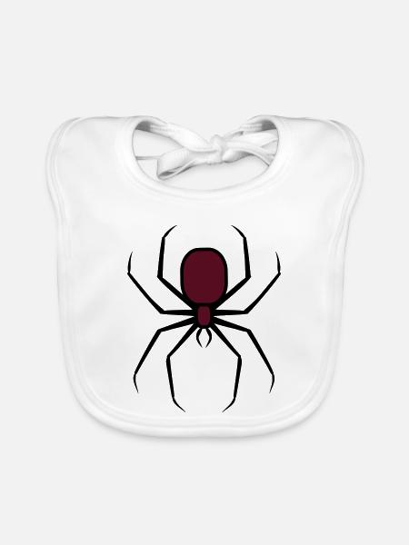 Araignée gothique inquiétante d’Halloween 3 - Bavoir bio Bébé - blanc - Devant