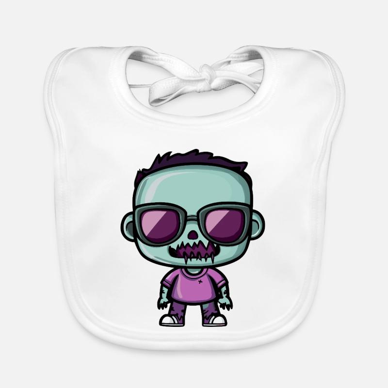Skull Retro Sonnenbrille Design Baby Bio-Lätzchen