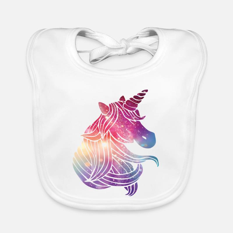 paillettes de licorne Bavoir bio Bébé