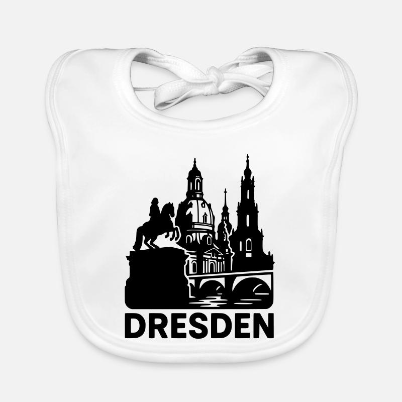 Dresden Landmark Silhouette Organic Baby Bibs