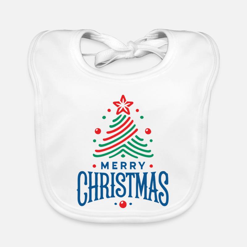Merry Christmas 1 Organic Baby Bibs