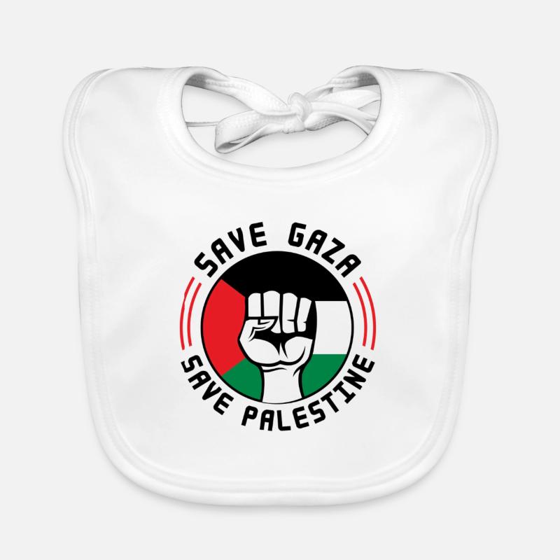 Palestiniens - Ensemble pour la Palestine 🇵🇸 Bavoir bio Bébé