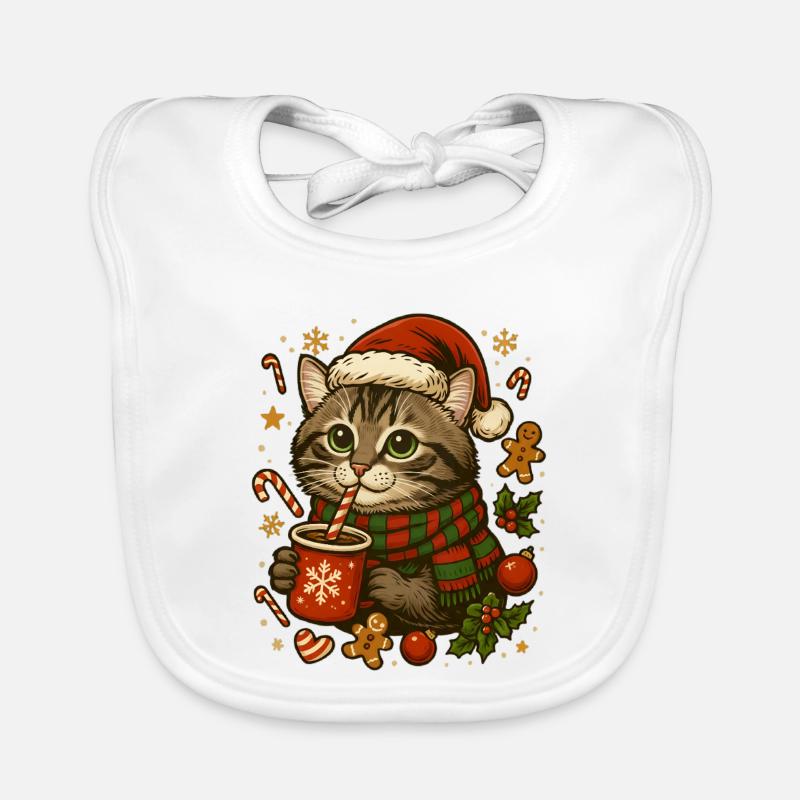 Chat à Noël Bavoir bio Bébé