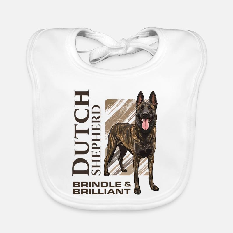 Dutch Shepherd - Dutchie  Organic Baby Bibs