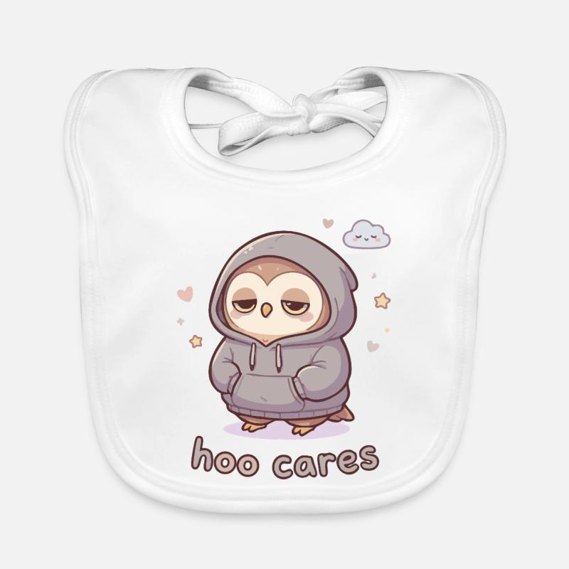 Sweat à capuche chouette câlin de Hoo Cares Bavoir bio Bébé