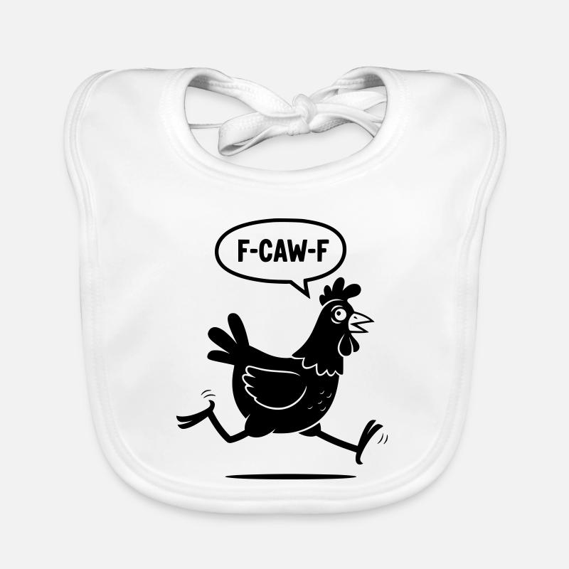 F-CAW-F Rennendes Huhn – Panic Chicken Baby Bio-Lätzchen