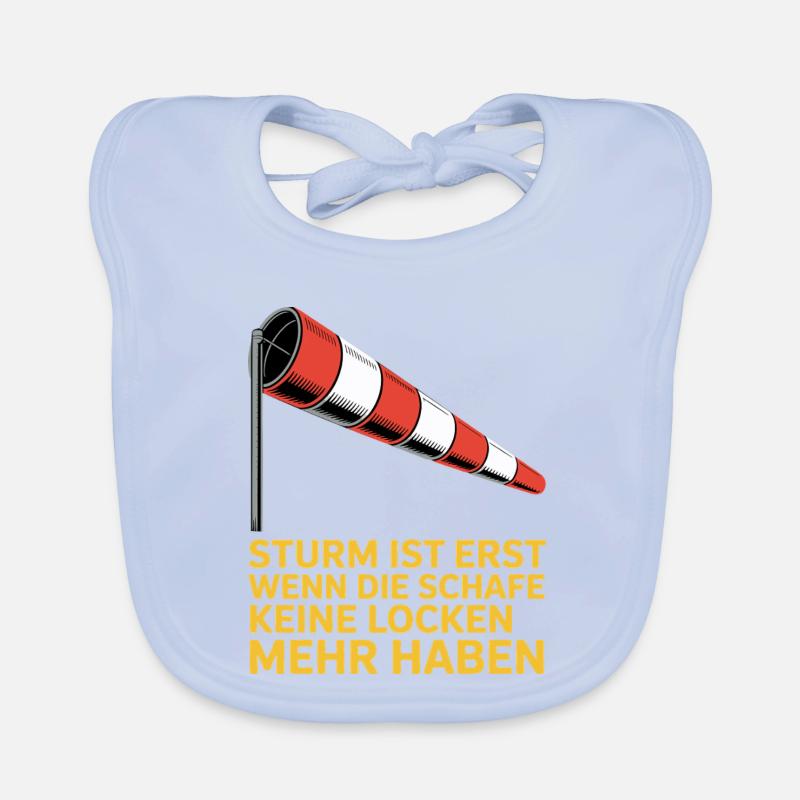 Sturmtext mit Windsock Baby Bio-Lätzchen