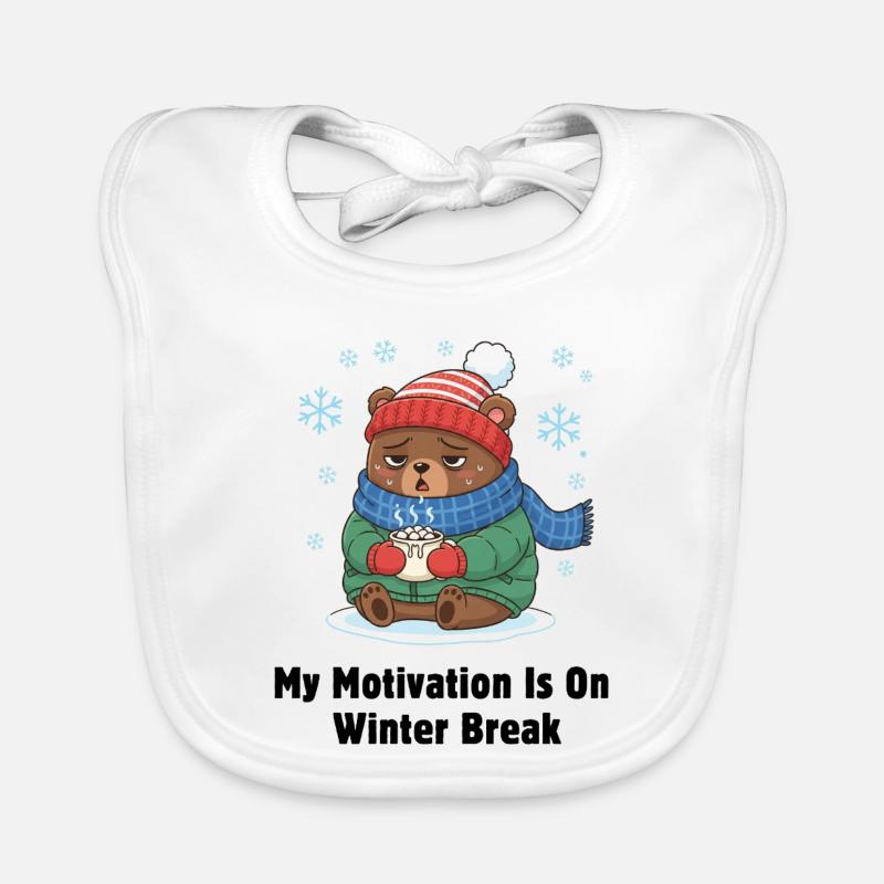 Winter Break Motivation Bär Baby Bio-Lätzchen