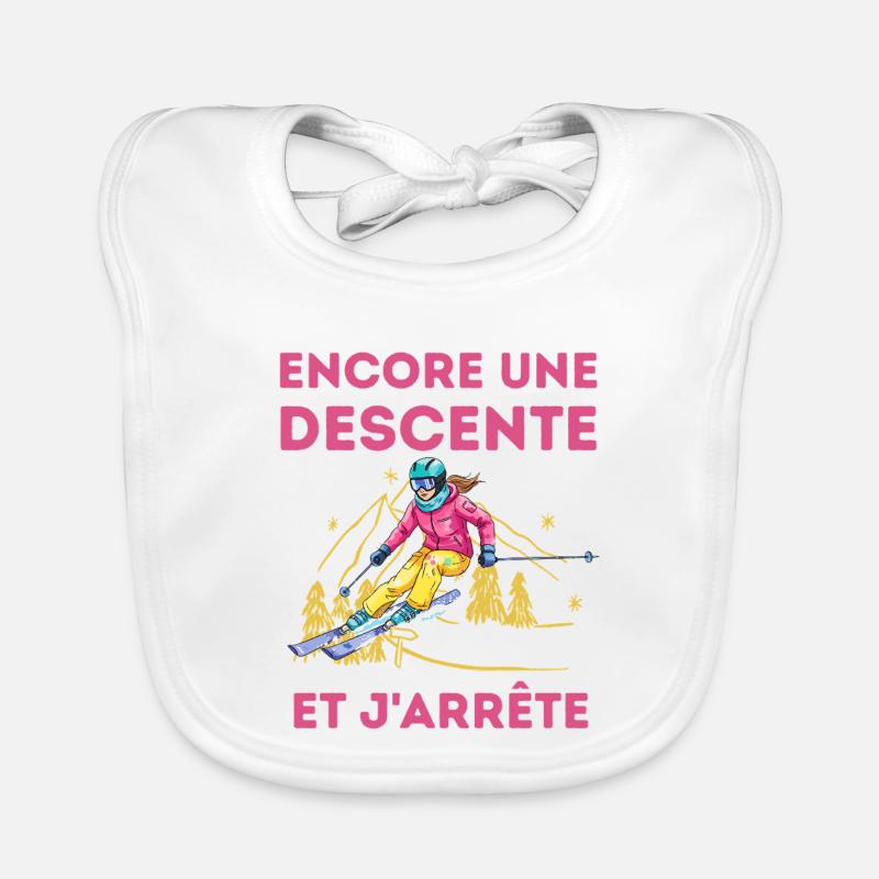 Ski descent: and I stop Organic Baby Bibs