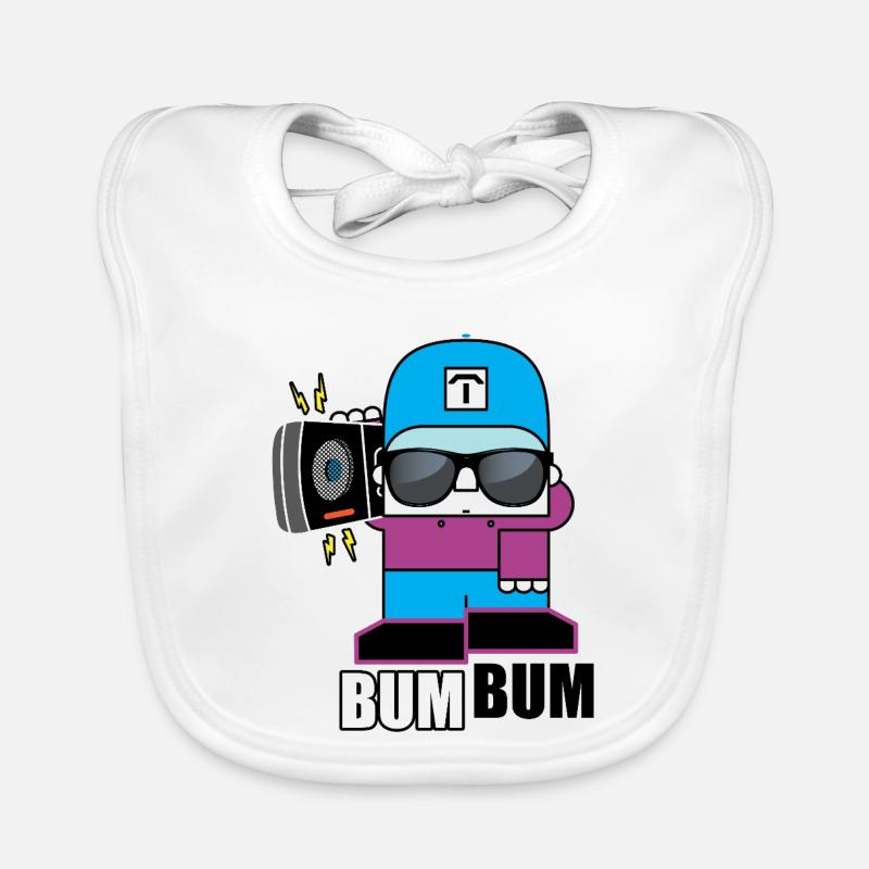 BoomBox Buddy Retro Tee Baby Bio-Lätzchen