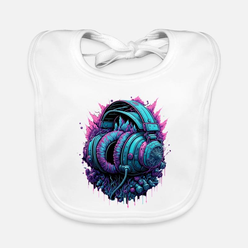 DJ casque cyberpunk Bavoir bio Bébé