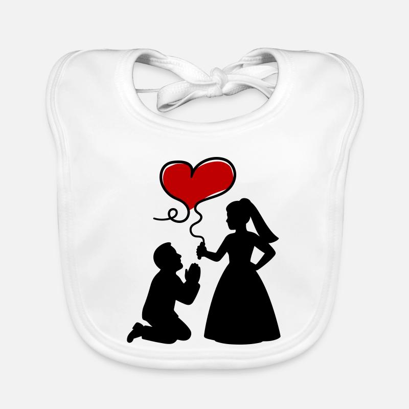 Brautpaar Ehepaar Hochzeit Baby Bio-Lätzchen