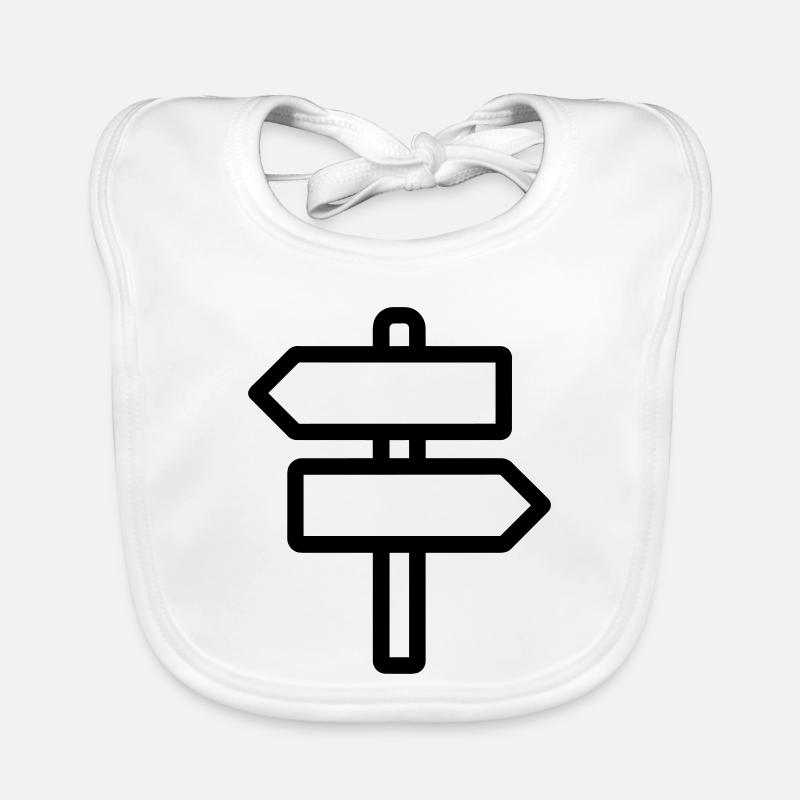 directional sign Organic Baby Bibs