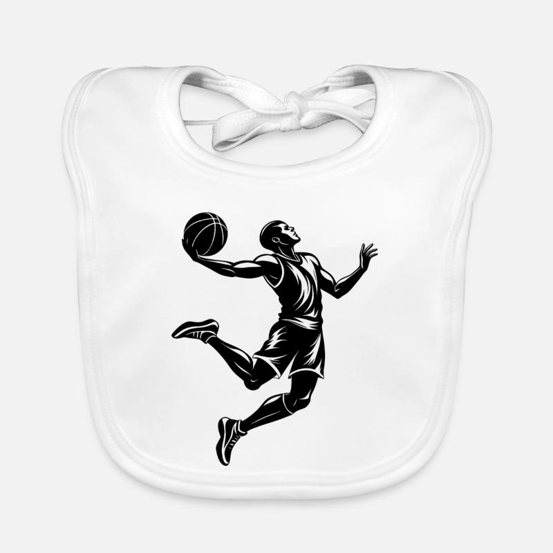 Basketball player Organic Baby Bibs