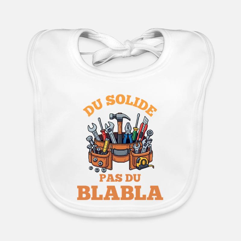 Outils Solides Pas de Bla Bla Bavoir bio Bébé