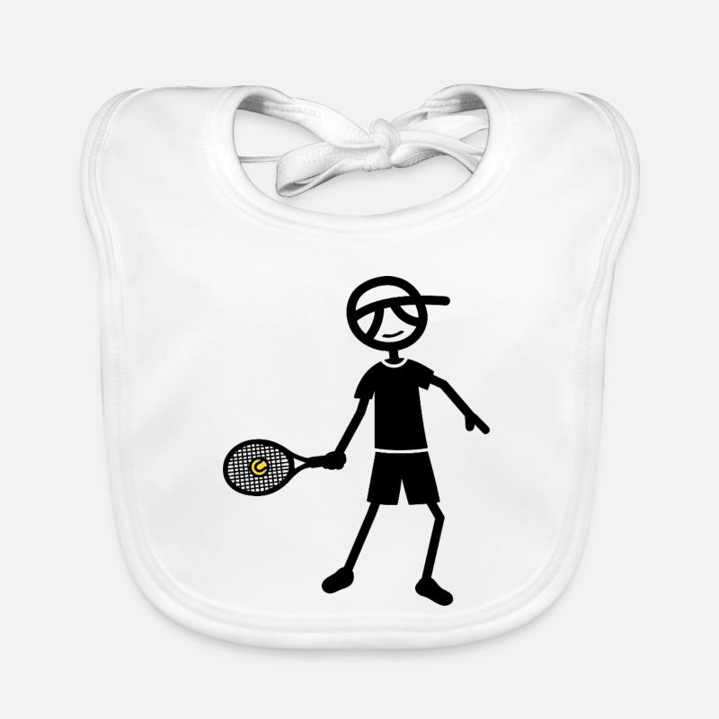 Tennis forehand Organic Baby Bibs