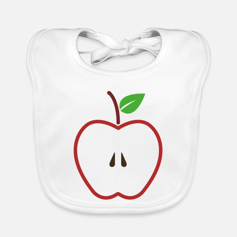Pomme coupée Bavoir bio Bébé