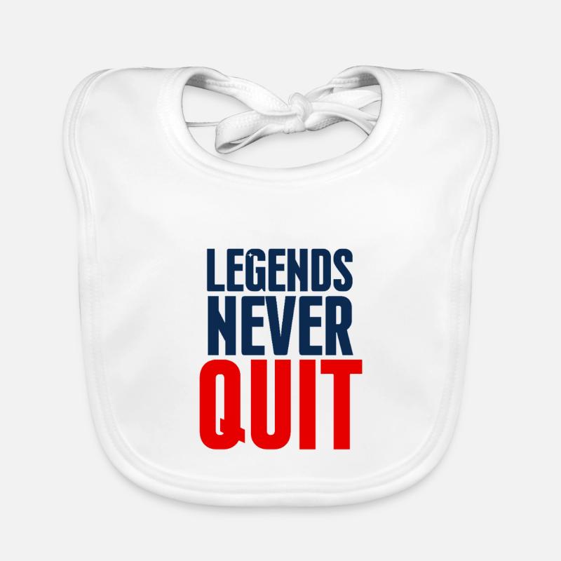 Legends Never Quit Bold - Bavoir bio Bébé - blanc