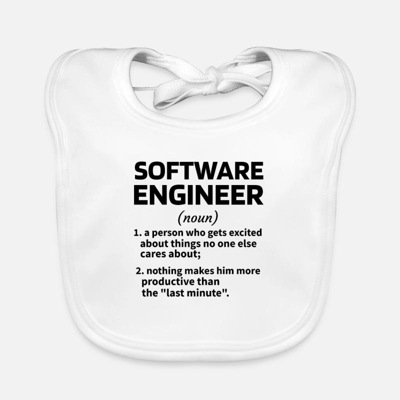 Software Engineer Software Engineer Technician Organic Baby Bibs