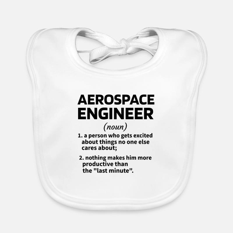 Aerospace Engineer Geschenkidee Raumfahrttechnik Baby Bio-Lätzchen