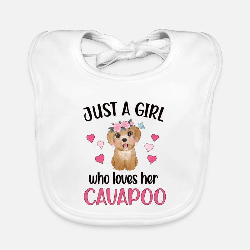 Cavapoo fille Cavoodle Dame de chien Cavapoo Mignon Bavoir bio Bébé