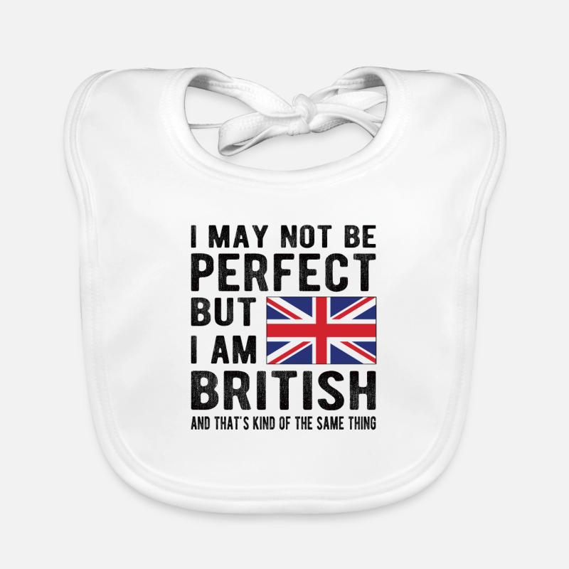 British Great Britain Flag British origin Organic Baby Bibs