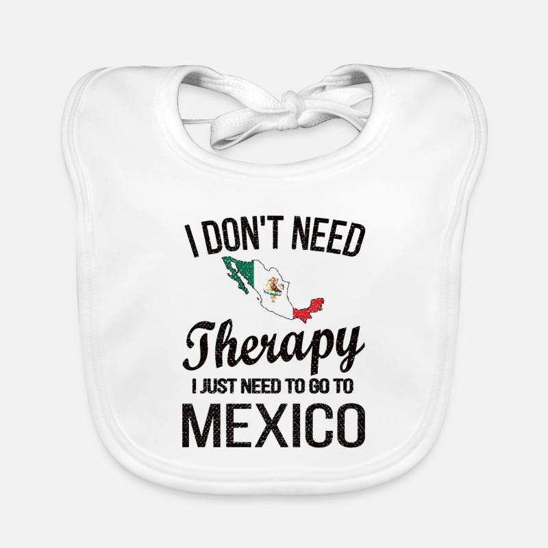 Mexican Mexico Origin Mexican Flag Organic Baby Bibs