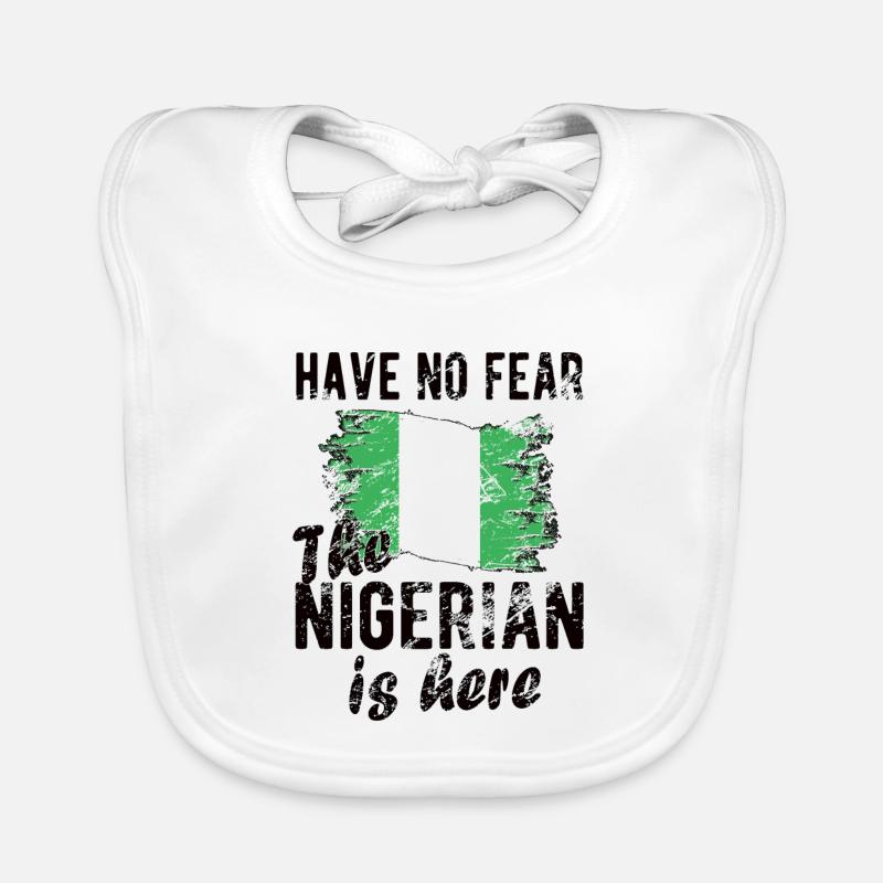Fier nigérian nigérian drapeau nigérian Bavoir bio Bébé