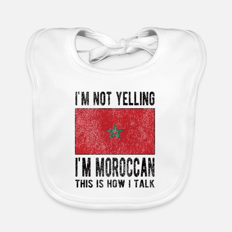 Moroccan Morocco Origin Moroccan flag Organic Baby Bibs